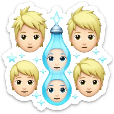 luzes japonesas roxas e ciano sticker