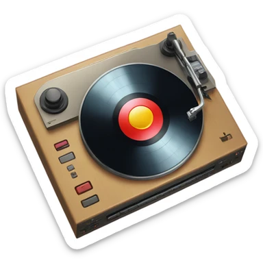 Apple Turntable with CD, Audio cassette sticker