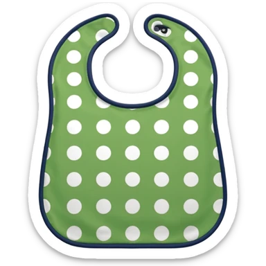 Green bib dot pattern sticker