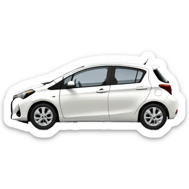Toyota yaris blanche 5 portes sticker