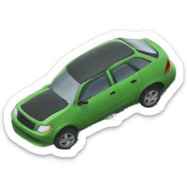 A car being tossed in the air by going over a speed bump too fast sticker