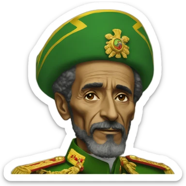 haile selassie I sticker