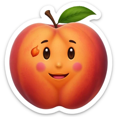 peach with hand print sticker