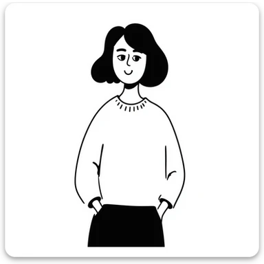 hand drawn doodle of a woman with a real, unfiltered look sticker