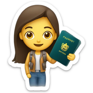 traveller holding your passport sticker