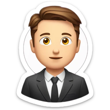 Elon musk devant le logo x sticker