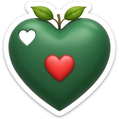 Quiero un corazón color verde pino sticker