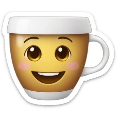 living happy woman coffee cup sticker