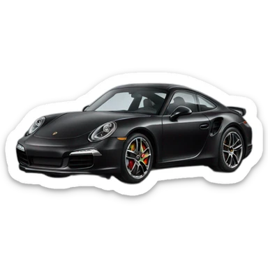 Porshe black car sticker