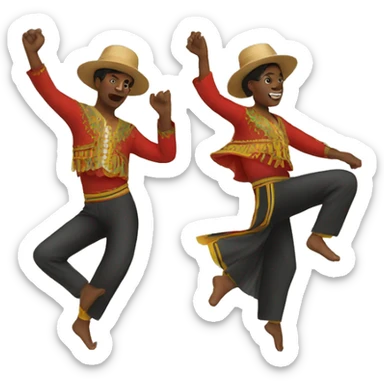 Folklore Colombian dance  sticker