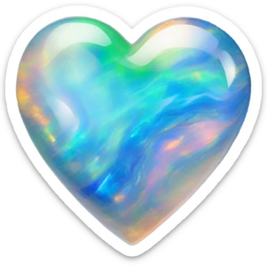 opal heart  sticker