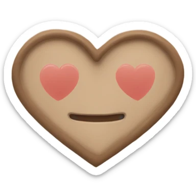 Light brown heart emoji sticker