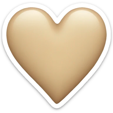 Beige heart sticker