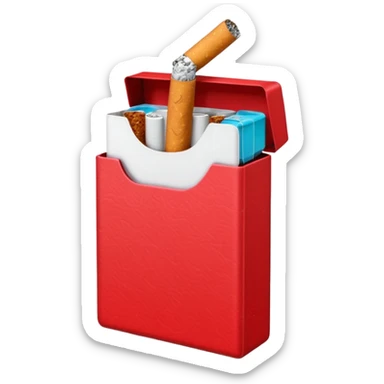 Red pack of cigarettes sticker