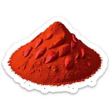 powder of red chili sticker