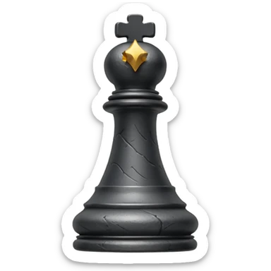 black chess pieces, rock piece sticker