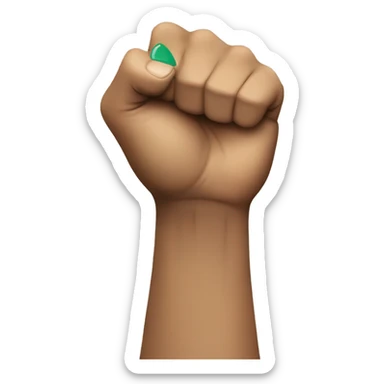 hand fist holding a guitar pick sticker