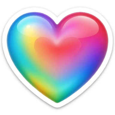 Cœur multicolore  sticker
