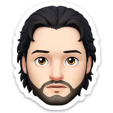 Jon Snow from game of thrones sticker