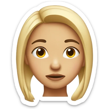 Girl looking suspicious  sticker