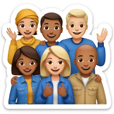 many different groups of people sticker