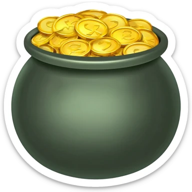st patricks day pot of gold sticker