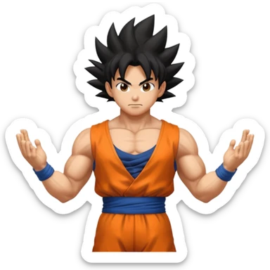 goku t posing sticker