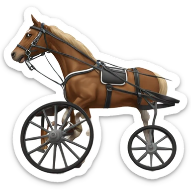 harness racing cart sticker