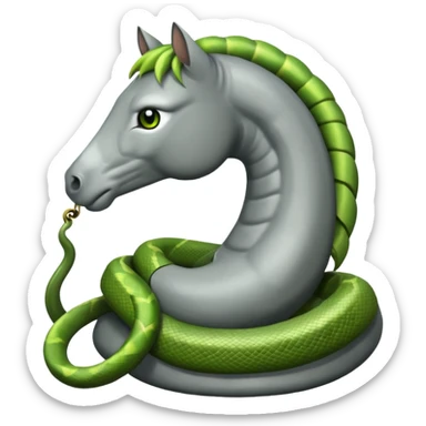 I need a grey horse (or a white one) with a snake sticker