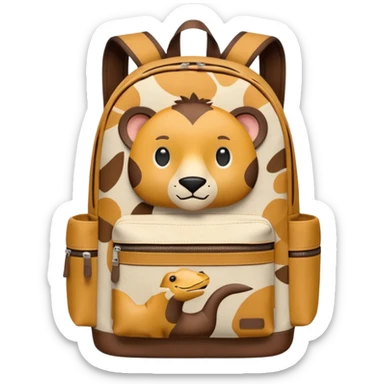 Backpack with Safari Animal sticker