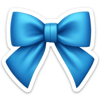 Blue bow sticker