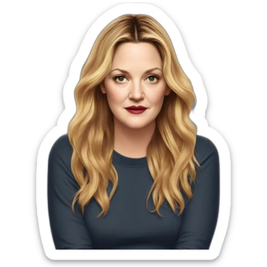 drew barrymore serious real sticker