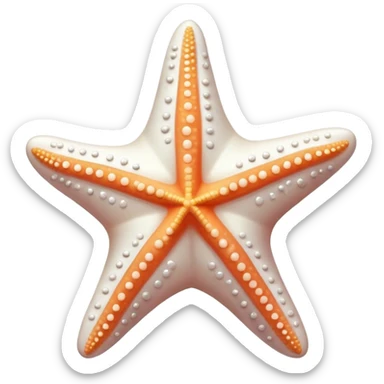 White starfish  sticker