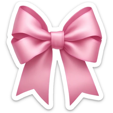 light pink ribbon bow sticker