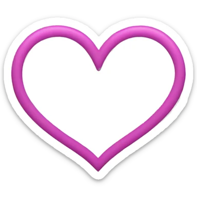 Heart outline sticker