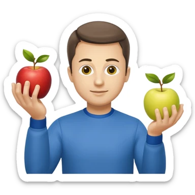 zelensky juggling two apple blue and yellow sticker