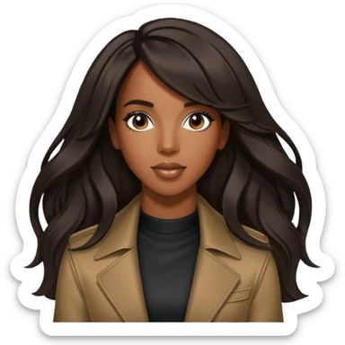 Kelly Rowland with long hair sticker