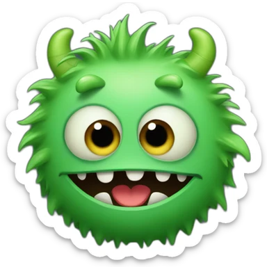 little green monster sticker