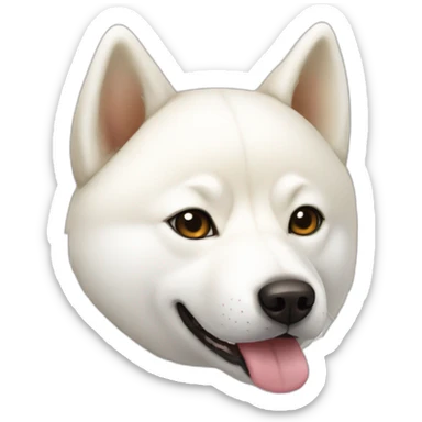 white shiba inu sticker