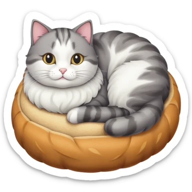 Cat in a loaf sticker