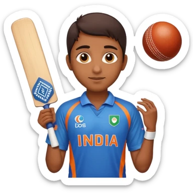 india in cricket jersey 18 number  sticker