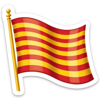 bandeira da Catalunha estilo emoji whatsapp sticker