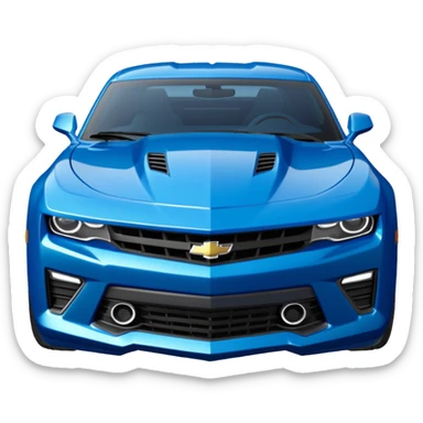 A Blue Chevy camero 2017 with no background sticker