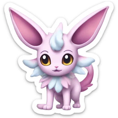 Kawaii Sylveon-Espeon-Pokémon full body sticker