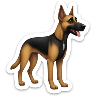 dog-malinois-black-halloween sticker