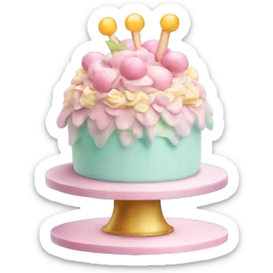 Fairy pastel cake sticker