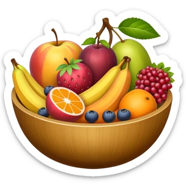 A bolw fully of all types os fruits, like a macedonia sticker