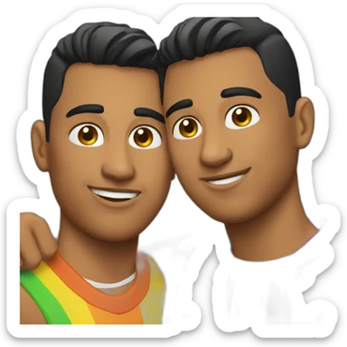 Latin gay couple sticker
