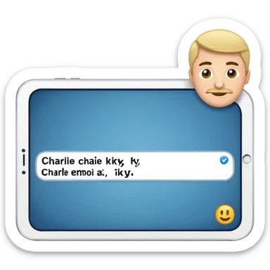 make the text in the text box say charlie charlie kirky right now sticker