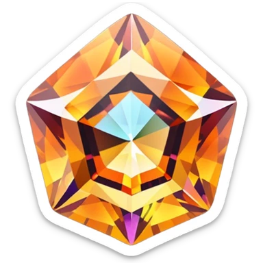 A mystic fire topaz natural cut sticker